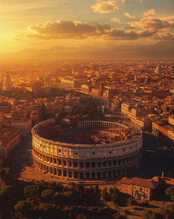 Roma Eterna O Coliseu ao Entardecer